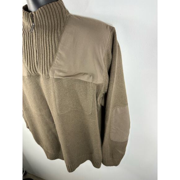 Duluth Trading Co Brigadier Mock Neck Sweater Knit Cotton Wool Brown Size Large - Picture 9 of 10